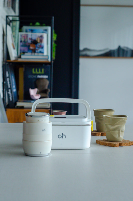 Kit Marmita Elétrica Térmica + Blender Retrátil Silicone