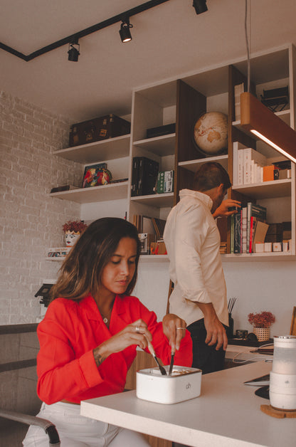 Kit Marmita Elétrica Térmica + Blender Retrátil Silicone