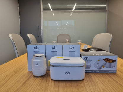 Kit Marmita Elétrica Térmica + Blender Retrátil Silicone