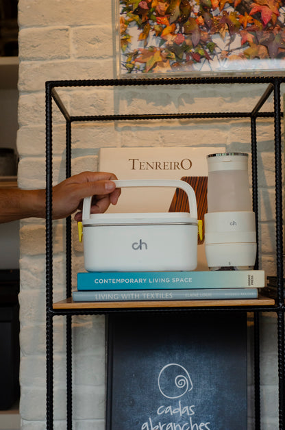 Kit Marmita Elétrica Térmica + Blender Retrátil Silicone